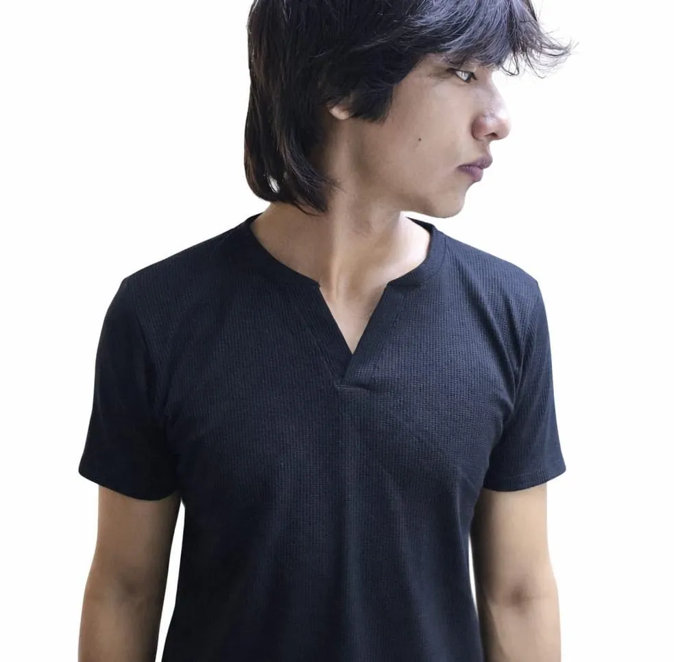 [OVER_REF575] CUELLO CHINO WAFFLE (Azul, S)